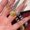 Italian Handmade Brushed Camellia Point Diamond Bracelet High-End Light Luxury French Flower Jewelry Live Broadcast
