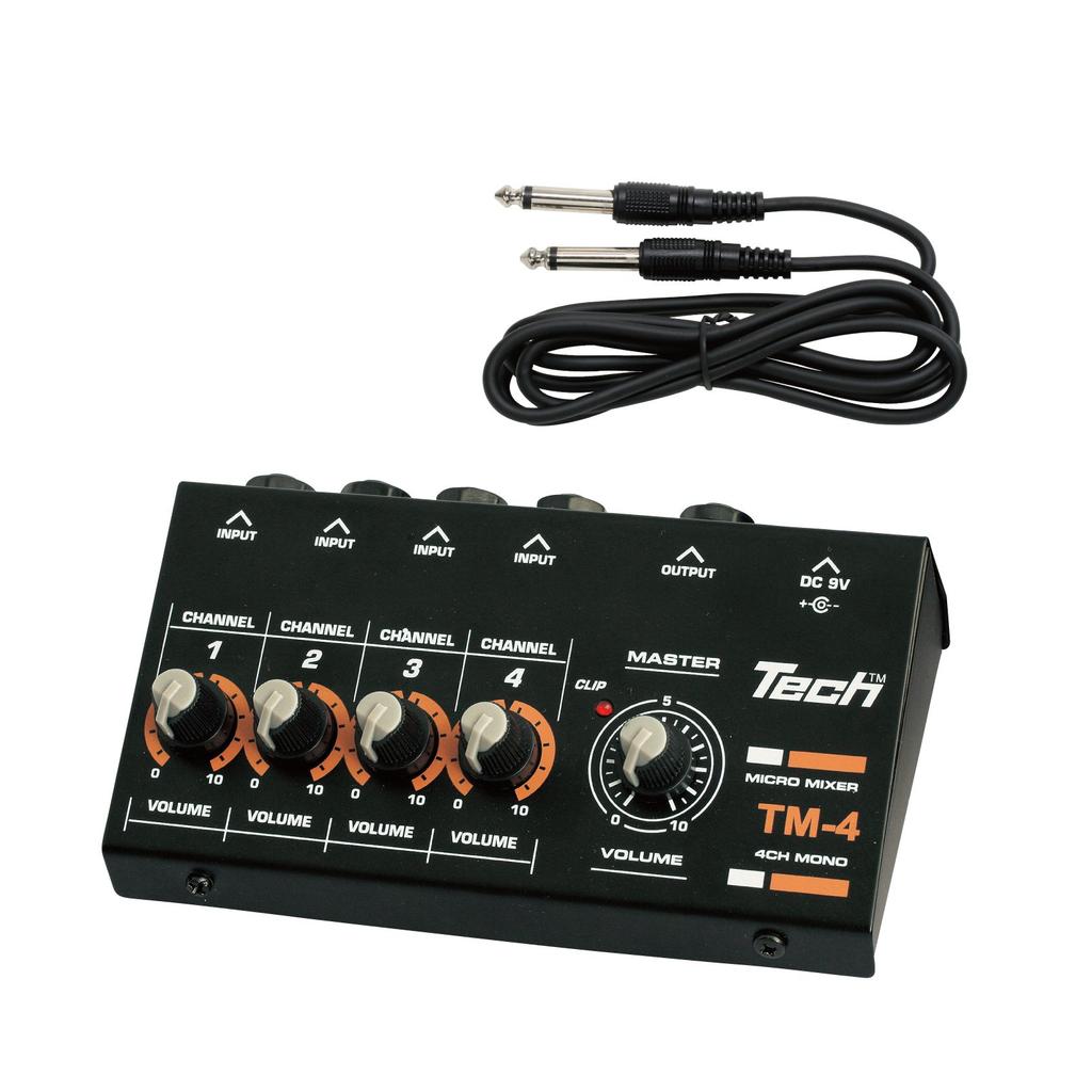 TECH TM-4 4-Channel Micro Mixer with 1.2m Cable (Includes One)