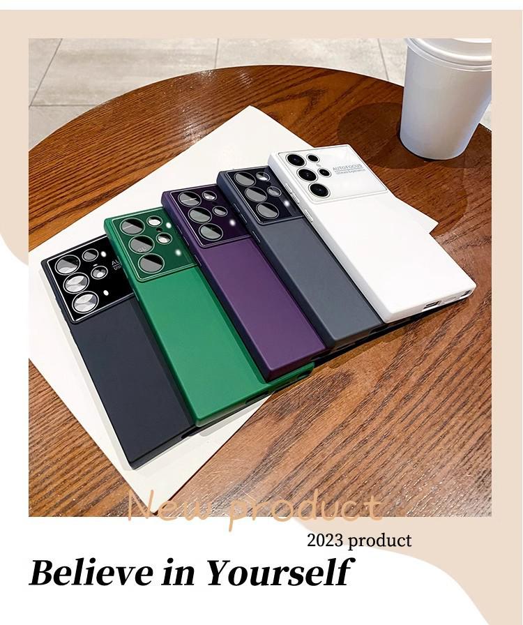 Liquid Silicone Case & Full Lens Film for Samsung S22/S23/S24 Ultra - Anti-Fall