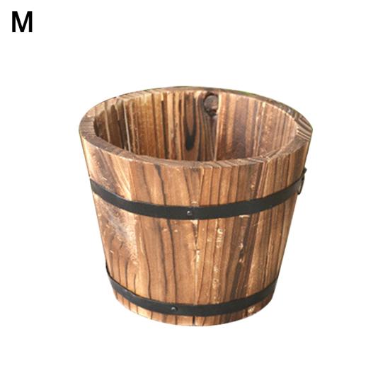 Rustic Succulent Planter Medinės statinės tuščias gėlių vazonas konteineris Sodo dekoras