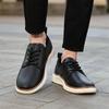 Fashion Men's Leather Shoes PU Fabric Spring and Autumn Brown Men's Casual Shoes Black Comfortable Classic Walking Shoes Flat Bottom