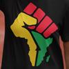 Africa Fist Tee | Pan-African Red Yellow Green Africa Map T-shirt