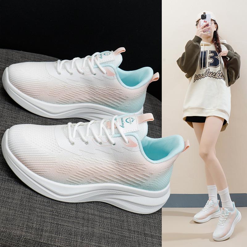 Women's Casual Walking Tennis Shoes Slip on Lightweight Running Sneakers Comfortable Trainers Breathable Knitted Mesh Athleti Workout Shoes for Women