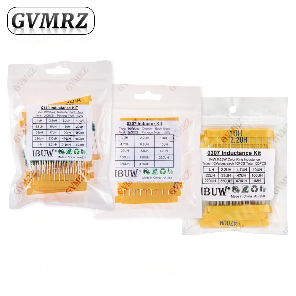 Color Ring Inductor Assortment 0307 1/4W 0410 1/2W 1UH 10UH 100UH Inductors Inductors Assorted Set Kit