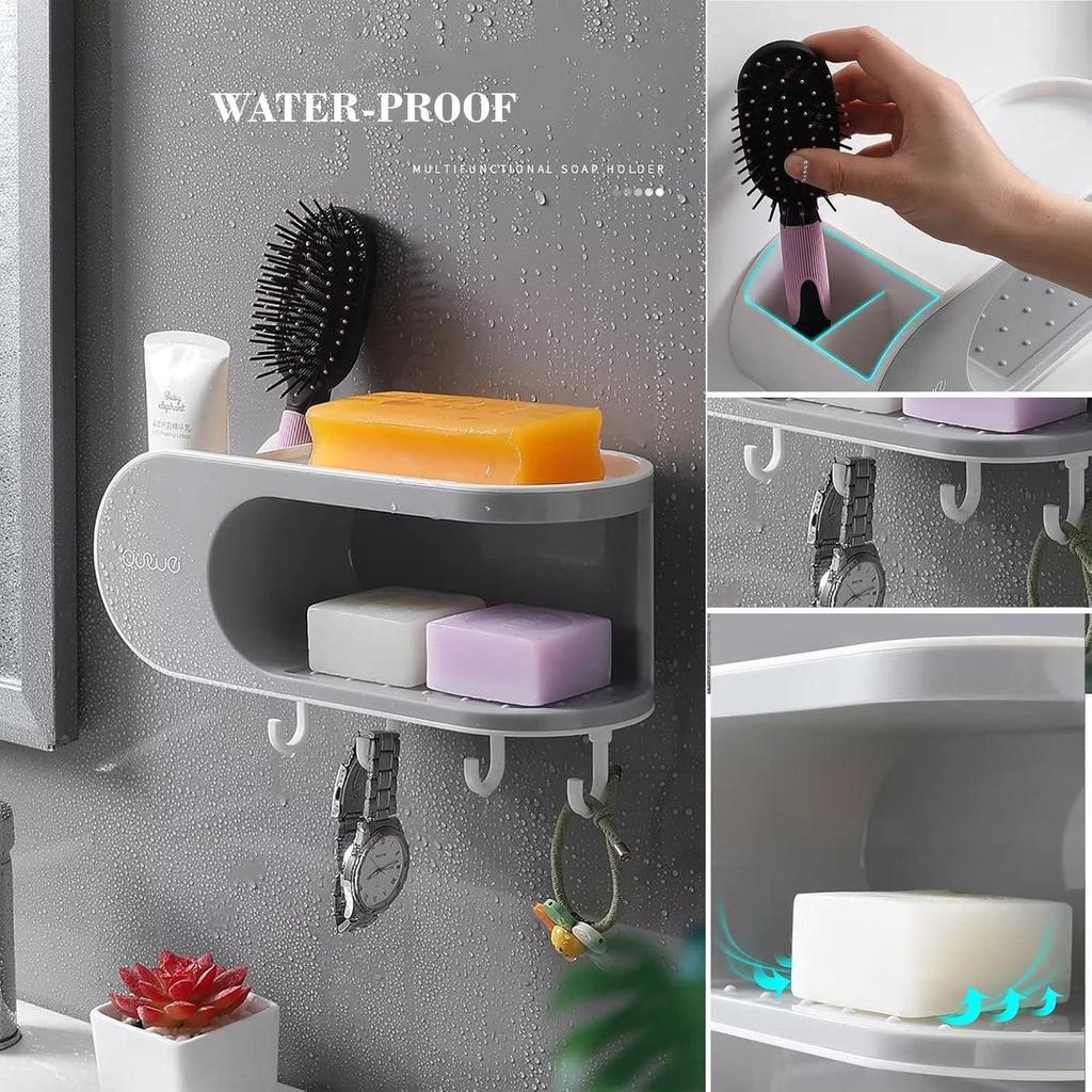 Držáky na zubní kartáčky do koupelny(Balení po 2), Plastový samolepicí držák na zubní kartáčky, zubní pastu, holicí strojek, nástěnný