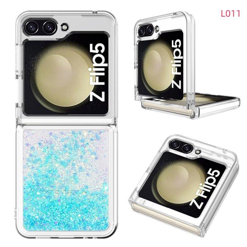 

Роскошный блестящий прозрачный чехол для телефона Samsung Z Flip 5, силиконовый блестящий костюм для Samsung Galaxy Z Flip 4 Flip3, противоударный чехол galaxy z flip 3