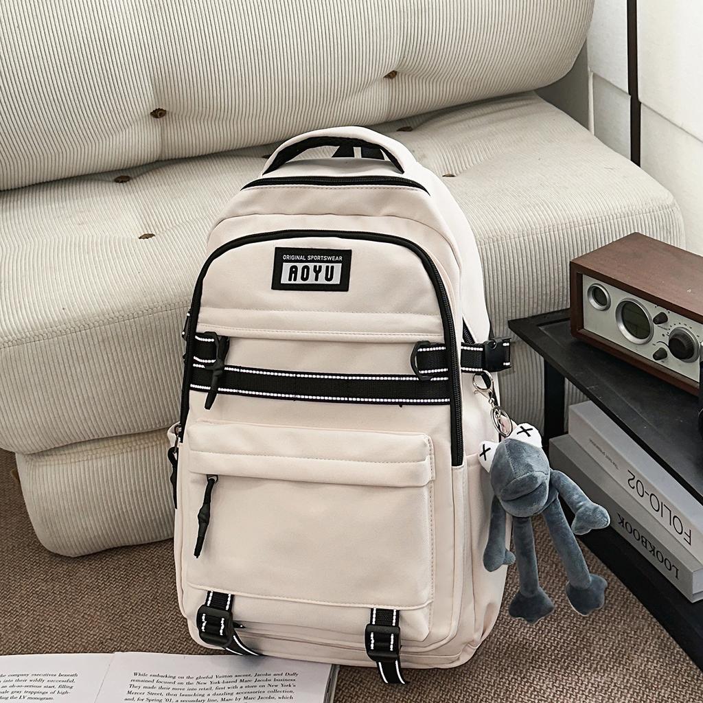 Schoolbag schoolbag male junior high school student 1011 summer trend large capacity backpack female Japanese leisure high school student backpack