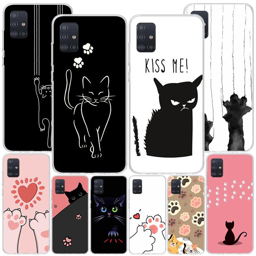Cat Footprint Funny Paw Cute Phone Case For Samsung Galaxy A52 A32 A22 A12 A51 A31 A50S A30S A20S A10S Note 20 Ultra 10 Plus S10