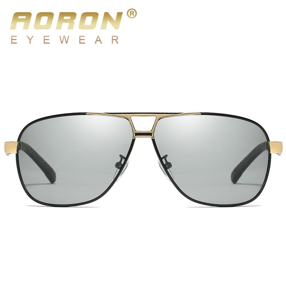 aoron Color-changing Glasses New Men's Polarized Aluminum Magnesium Sunglasses High Definition Polarized Glasses Sunglasses Driving Glasses