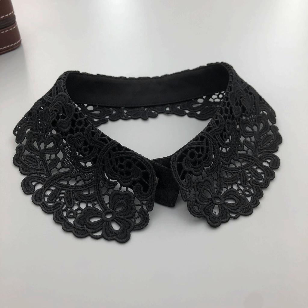 Korean Style Embroidered Shirt Detachable Fake Collars Women's Decorative Sweater Blouse Removable Collar Accessory