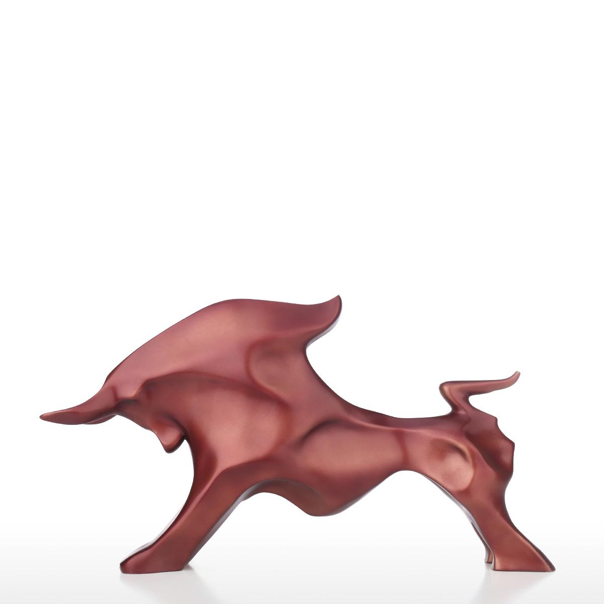 

Абстрактная статуя быка, фигурка животного, декор из смолы, модный настольный компьютер Wine red