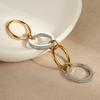GEMCHIC Women's Stackable Geometric Rings Set, Adjustable 18K Gold Plated Stainless Steel Statement Knuckle Jewelry