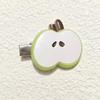 Pack of 2 Cartoon Apple Hair Clip Resin Hairpin Side Barrette for Girls Kids Daily Use Women Fashion Accessories