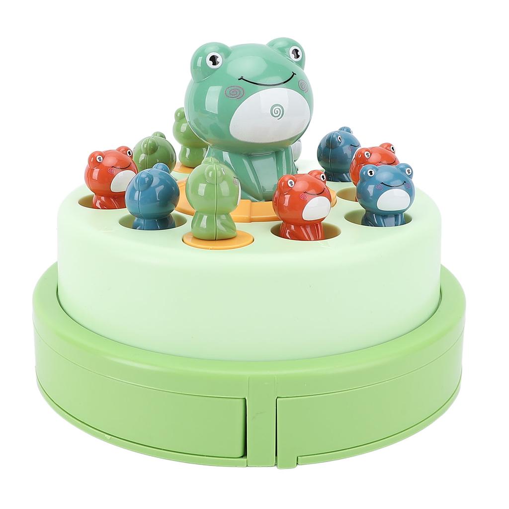 Frog Bounce and Catch Toy Electronic Music Rotating Popping Board Game for Kids Over 3 Years Old