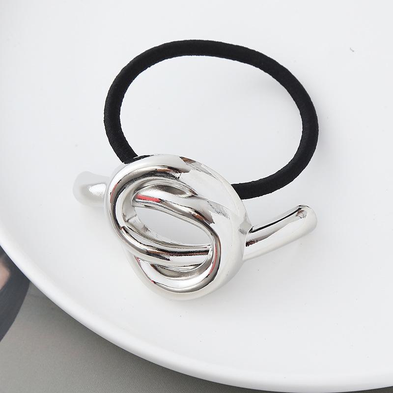 European American Punk Metal Hair Tie - Elastic Semicircular Round Tube Hair Ring