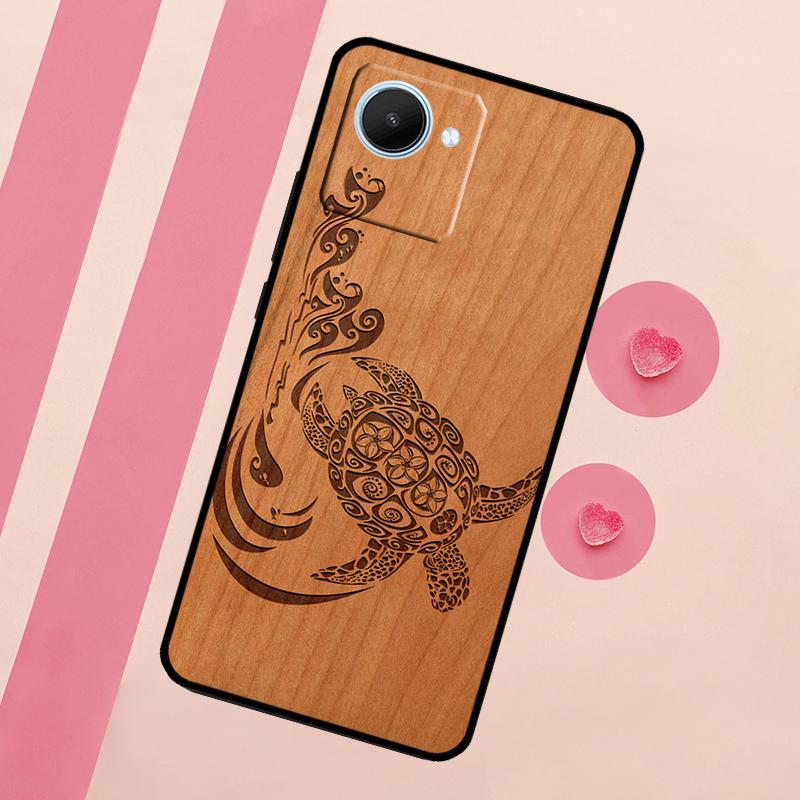 Turtle Elephant Dragon Wood For Realme 15 10 11 12 13 14 Pro Plus C65 C67 C75 C63 C61 C55 C51 C53 C35 GT6 GT7 Pro Case