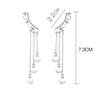 Zircon Earrings Long Pearl Chain Tassel Dangle Earrings Fashion Elegant Women Weeding Party Jewelry Gift Accessories