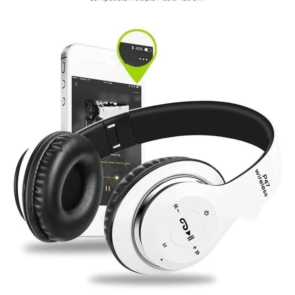 Head Mounted P47 Bluetooth Headset HiFi Sound P47 Wireless Headset Music Stereo P47 Headphone  Game