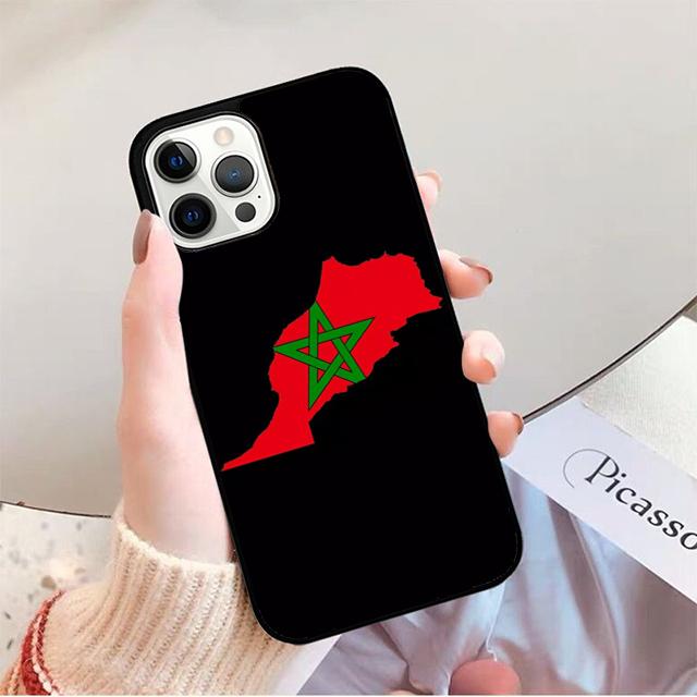 Morocco Flag Coat Of Arms Phone Case For iPhone 17 Air 16 15 14 13 12 Pro Max Plus Max Cover Shell coque