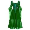 Halloween Women Adult Lacing Dress Medieval Witch Cosplay Costume Party Elegant