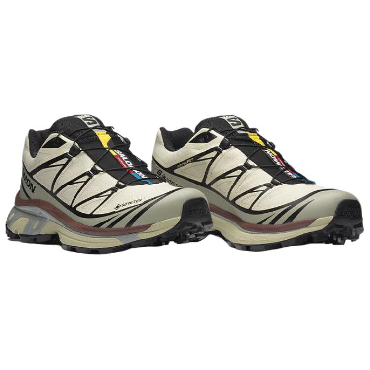 SALOMON XT 6 Wear Resistant And Waterproof Low Top Outdoor Shoes Unisex Beige Green 492022