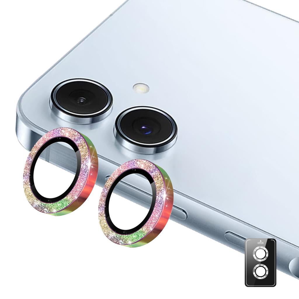 For Samsung Galaxy A06 5G/Galaxy A06 4G Camera Lens Protector ENKAY Hat-Prince Glitter Decor Tempered Glass Lens Film
