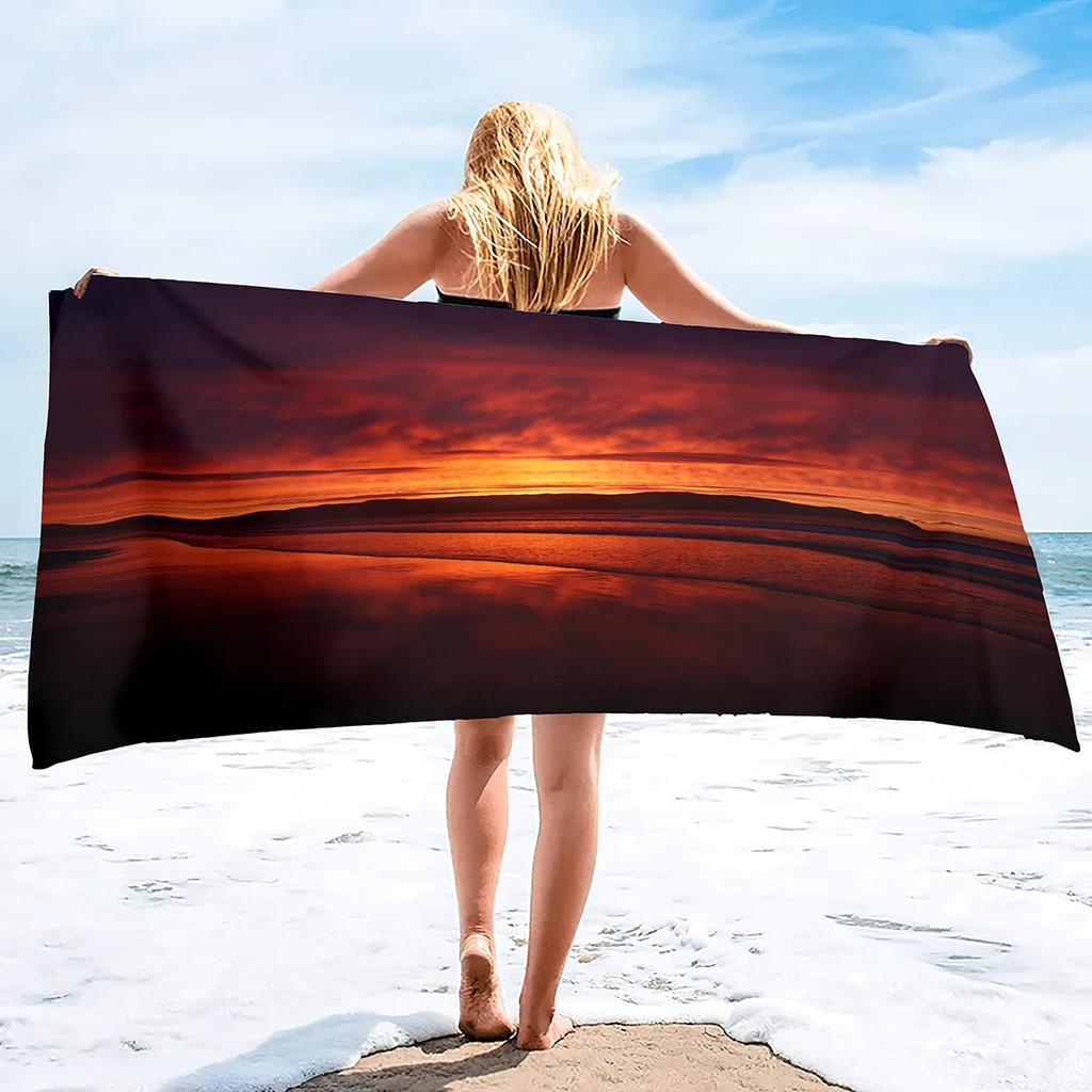 Seaworld Print Microfiber Towel for Beach Travel Bath Extra Large Blanket Towel Oversized Sand Proof Great for Swim Yoga Sports