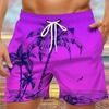 Men's American Flag Quick-Dry Summer & Fall Beach Swim Trunks - Casual Plus Size Shorts