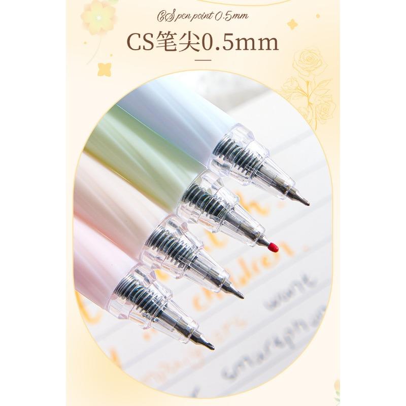 Retractable Neutral Pen With Long Clip Beautiful Design For Student Office Daily Use