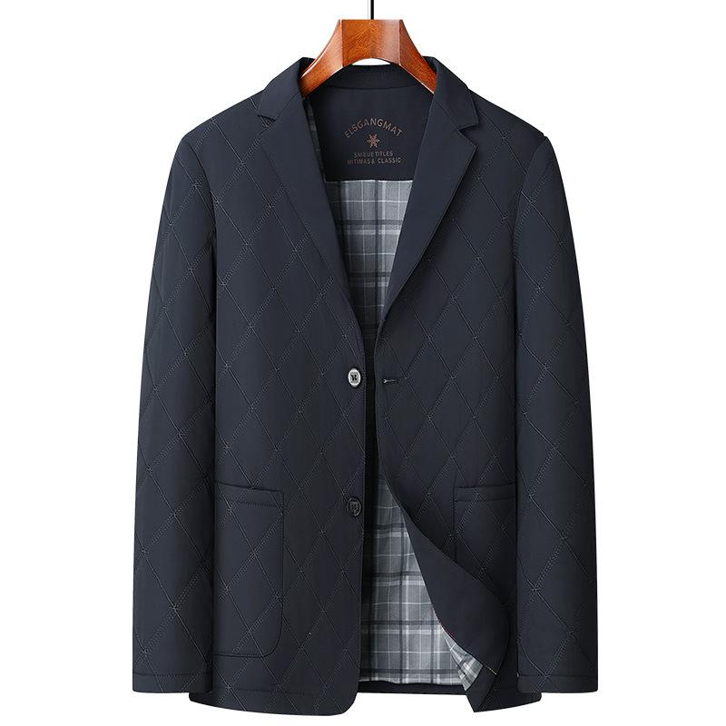 

Зимний однотонный костюмный воротник светлый ромб хлопковая одежда мужская мода повседневный шелковый хлопок теплый пиджак 195