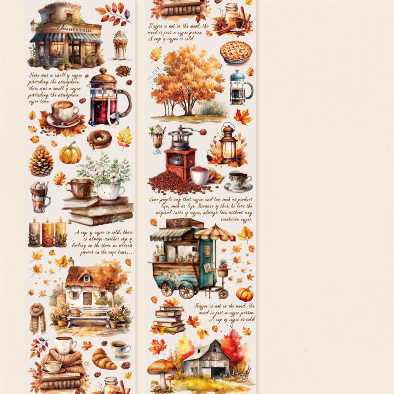 

5cm*2m Vintage PET Tape Decorative Stick Labels Diary Album Scrapbooking Material Handmade Junk Journal Supplies