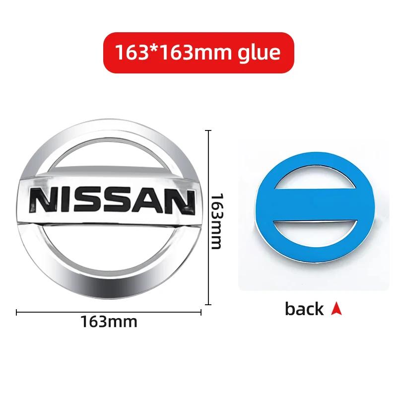 3D ABS Car Front Emblem Rear Trunk Badge Steering Wheel Sticker For Nissan Qashqai Tiida Kicks Versa Leaf Sentra Altima X-trail