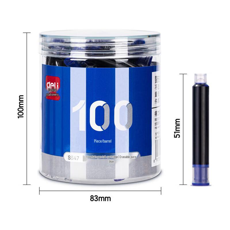 Deli Fountain Pen Erasable Ink Cartridges