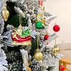 72-Piece Christmas Tree Decorations Set: Houses, Gift Boxes, Snowmen, Sleigh, and Painted Plastic Ornaments