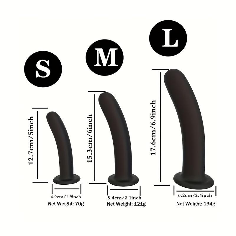 Adjustable Silicone Strap On Harness with Slim Dildo Set, Beginner Pegging Dildo Panties for Women Men Couples, Soft Purple Stra