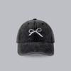 Embroidery Embroidery Bow Baseball Cap Cotton Sun Hat Simple Bowknot Baseball Hat  Outdoor