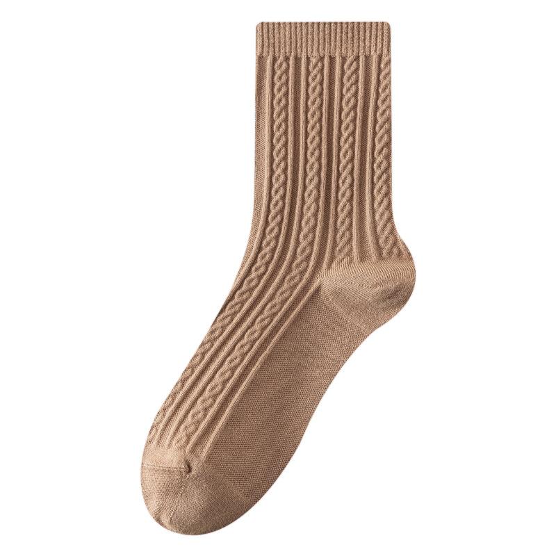 Female Autumn and Winter Thickened Linen Floor In The Long Tube Socks