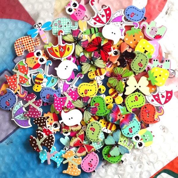 50 Boutons En Bois En Forme De Chien - Pour Couture DIY, Tricot, Décoration Vêtements Et Accessoires