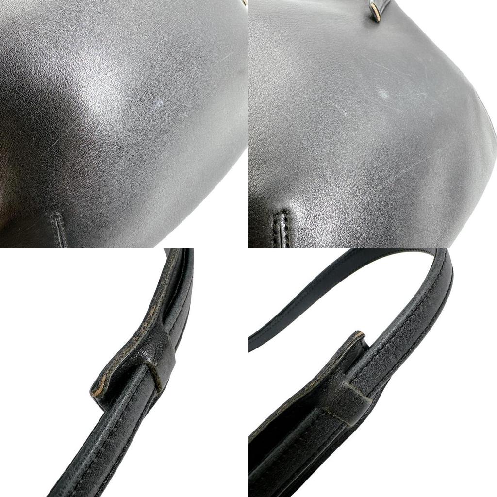 Coach Diagonal Crossing Shoulder Bag Leather Black Women K0D-9204 Used