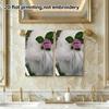 Soft Absorbent Bath Towel, White Cat With Clover Floral Print, Cute Cartoon Hand Towel for Daily Use