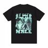 Wolf Pattern Pure Cotton Printed Men's and Women's Personalized Casual Short Sleeved Summer New Fashionable Round Neck T-shirt