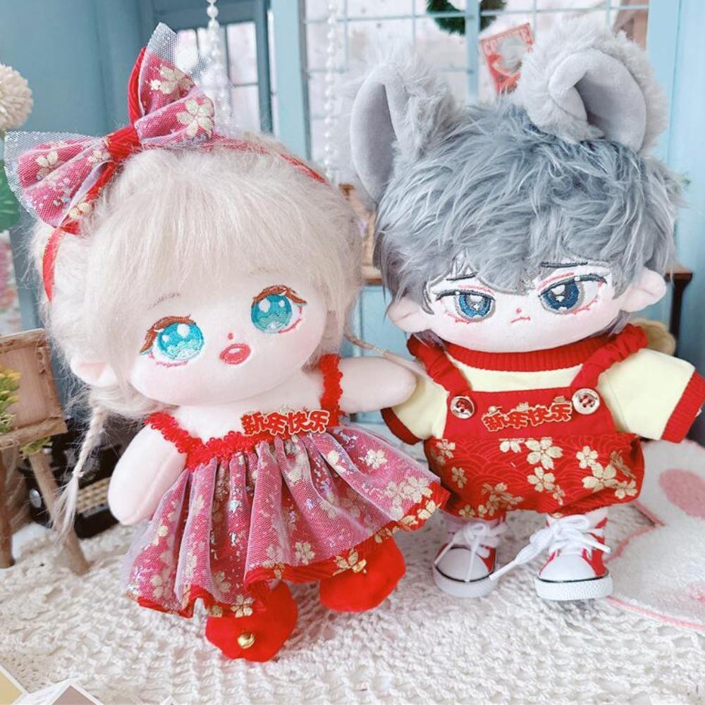 New Year's Clothing Stuffed Doll Dress Suit Plush Cloak Plush Toys Clothes  Plush Doll
