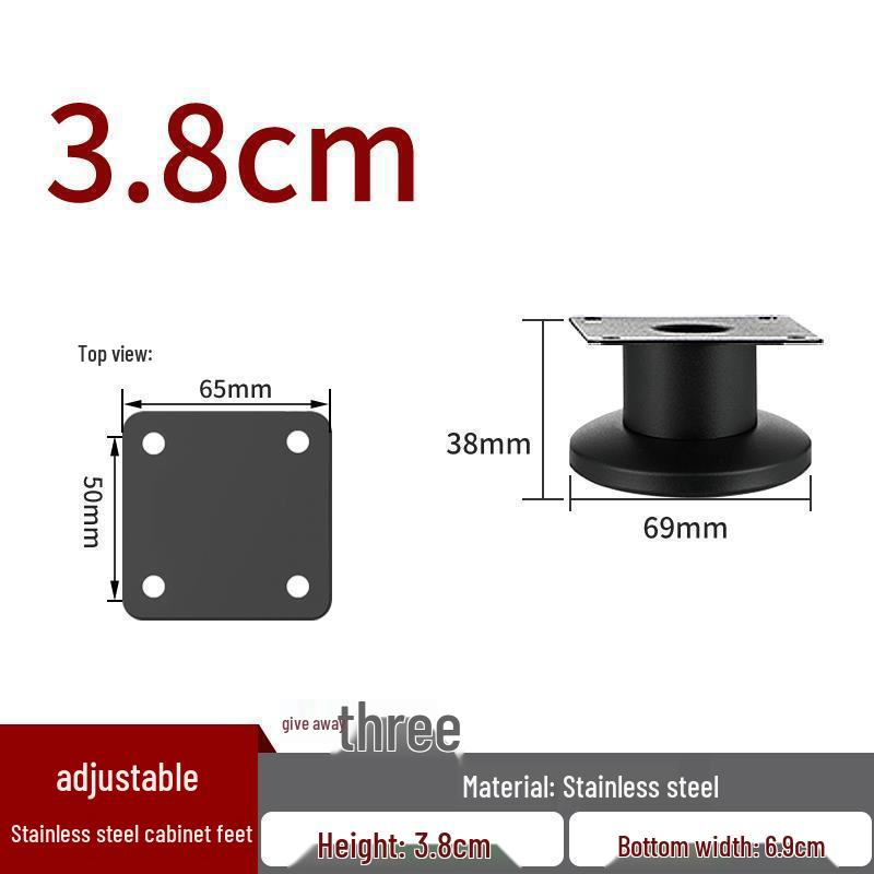 Adjustable Thickened Stainless Steel Table and Sofa Support Legs