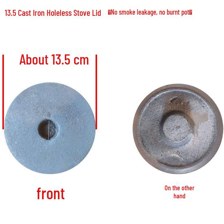 Cast Iron Firewood Stove Ring & Lid: Thickened Rustic Pot and Fire Pit Accessories