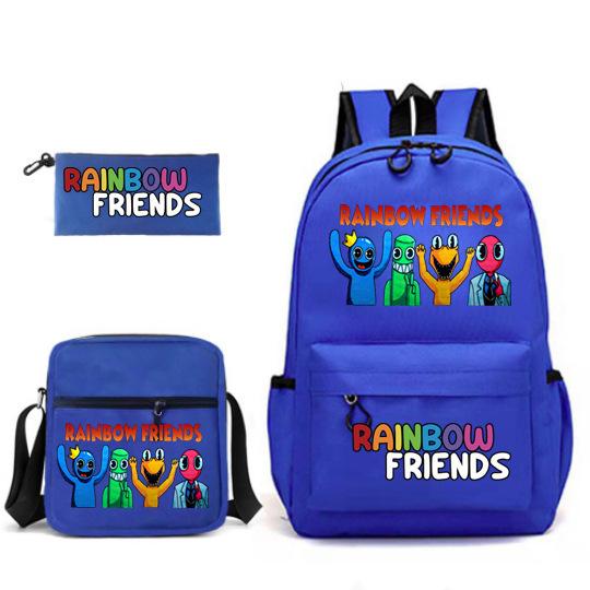 Rainbow Friends Rainbow Friends Game Original Styling Backpack Three-Piece Cartoon Student School Bag