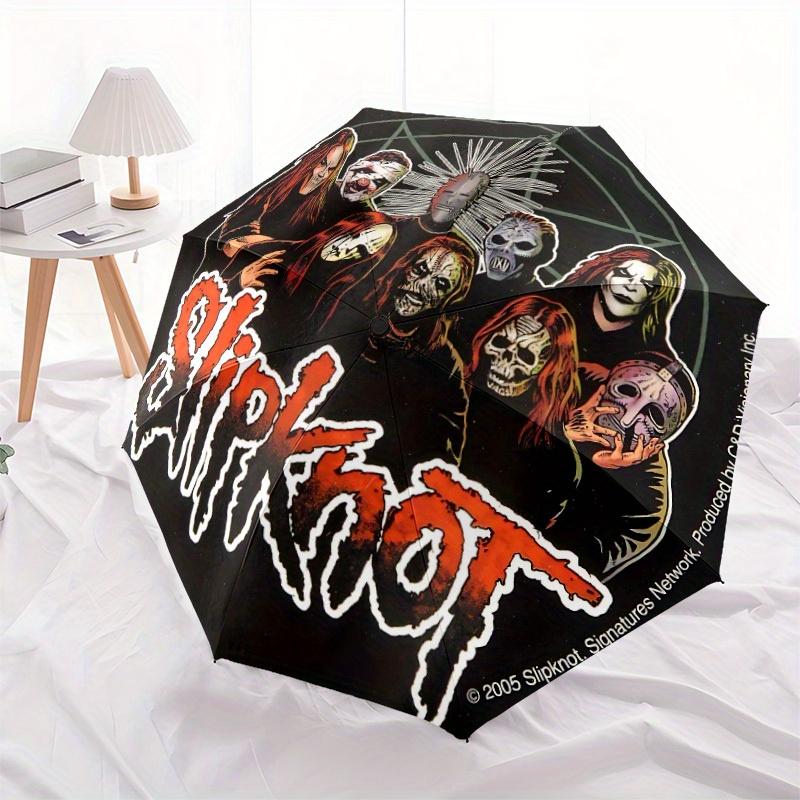 1pc Slipknot Band Merchandise Automatic Opening/closing Umbrella, Compact Travel Umbrella - - Festive Accessory, Sturdy Ribs Y250807108