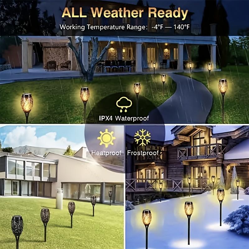 LED Solar Flame Light Outdoor,Waterproof 12LEDs Torches Landscape Lamp for Outdoor Courtyard Garden Yard,Halloween Decorations