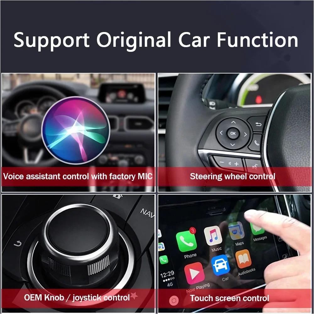 2-in-1-Kabelloser CarPlay-Adapter und kabelloser Android Auto-Adapter, Plug-and-Play für die originale OEM-Autoverkabelung mit kabelloser Smartbox