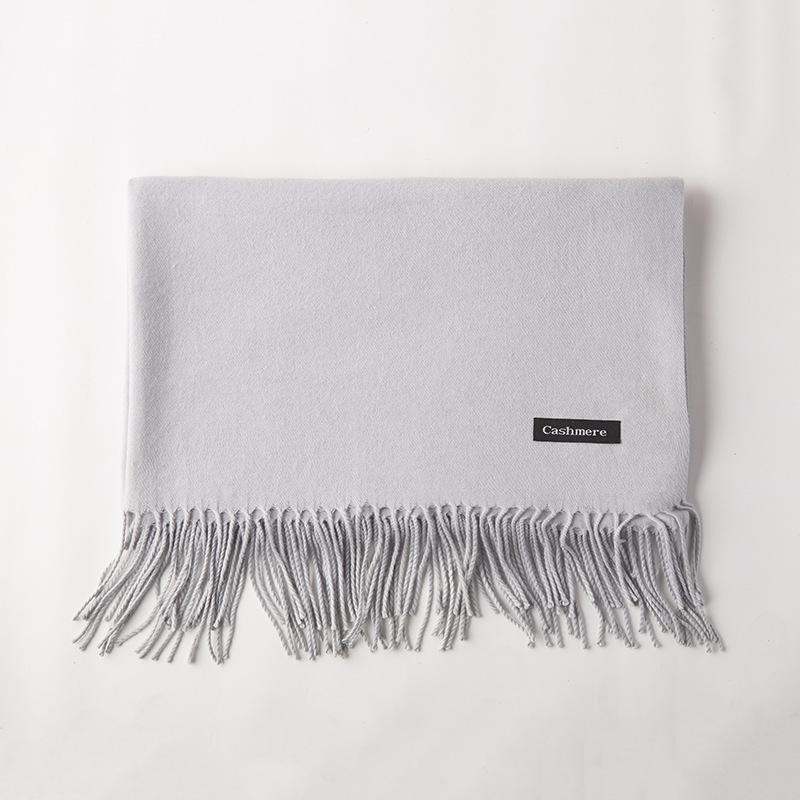 

200 * 70 cm Solid Color Cashmere Imitation Scarf Women S Korean Version Winter Versatile Thick Shawl Warm And Fashionable Scarf 200-70 regular style
