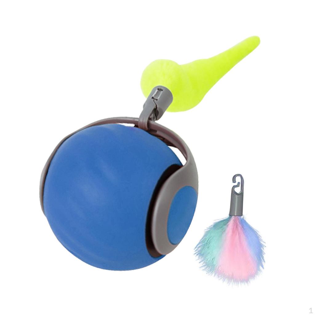 Automatischer Katzenspielzeugball für das Spielen im Haus, leicht rollend für Kätzchen und erwachsene Katzen